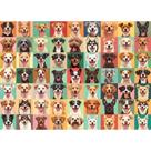 Quebra-cabeça Hiwhy Vibrant Dog Faces 1000 peças