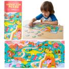 Quebra Cabeça Infantil Dinossauros Coloridos 124 Peças - Castela Quebra Cabeça Infantil Dinossauros Coloridos 124 Peças - Castela