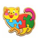 Quebra-Cabeça Infantil Gato Brinquedo Educativo em MDF