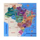 Quebra cabeça Infantil Mapa Estados do Brasil Brinquedos Educativos Pedagógico Escolar MDF Simque 7 anos Quebra cabeça Infantil Mapa Estados do Brasil Brinquedos Educativos Pedagógico Escolar MDF Simque 7 anos