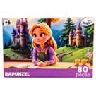 Quebra Cabeça Infantil Rapunzel Princesa 80 Peças Educativo