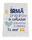 Quebra-cabeça Irmã Prepara o Colinho Pois Estou a Caminho! Quebra-cabeça Irmã Prepara o Colinho Pois Estou a Caminho!