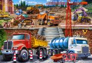 Quebra-cabeça JOYZEXY Construction Site 100 peças para crianças de 4 a 10 anos