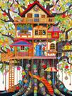 Quebra-cabeça Lucky Puzzles Enchanted Treehouse 500 peças