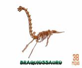 Quebra Cabeça Madeira 3D Braquiossauro 38 Peças/Tiranossauro Rex 27 Peças