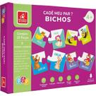 Quebra-cabeça Madeira Cade Meu Par Bichos 18 Peças