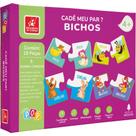 QUEBRA-CABEÇA Madeira Cade Meu PAR Bichos 18 Peças