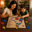 Quebra Cabeça Mapa Do Brasil 26 peças Grande Completo Brinquedo Educativo Mdf Quebra Cabeça Mapa Do Brasil 26 peças Grande Completo Brinquedo Educativo Mdf