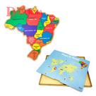 Quebra-Cabeça Mapa do Brasil Brinquedo Educativo