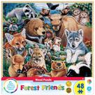 Quebra-cabeça MasterPieces Forest Friends Kids 3-5 anos 48 unidades