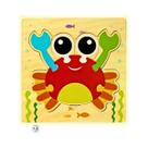 Quebra Cabeca MDF Mini 8 Pecas Toymix Caranguejo 15x15x0,3cm Brinquedo Educativo Pedagogico