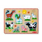 Quebra-Cabeça Melissa & Doug Farm Animals Sound - 8 Peças com Som