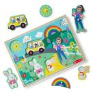 Quebra-cabeça Melissa & Doug Ms. Rachel Wooden Song Peg de 6 peças Quebra-cabeça Melissa & Doug Ms. Rachel Wooden Song Peg de 6 peças
