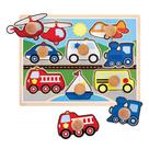 Quebra-cabeça Melissa & Doug Vehicles Jumbo Knob Wooden 8 peças Quebra-cabeça Melissa & Doug Vehicles Jumbo Knob Wooden 8 peças