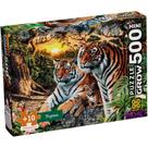 Quebra Cabeça Mini Puzzle 500 peças TIGRES Grow