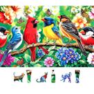 Quebra-cabeça MINIWAN 500 unidades Vibrant Birds Nature 58x38 cm Quebra-cabeça MINIWAN 500 unidades Vibrant Birds Nature 58x38 cm