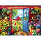 Quebra-cabeça MINIWAN Flowers House 500 peças para adultos 54x38cm