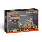 Quebra Cabeça Moto Chopper Madeira 3D 86 Peças Aquarela