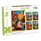 Quebra Cabeça Pais e Filhos Dino Mix 96 Peças 793016
