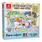 Quebra-Cabeça Para Colorir Cozy Comfy 30 Peças + 6 Cards