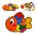 Quebra Cabeça Peixe Brinquedo Educativo Pedagógico 795
