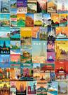 Quebra-cabeça PICKFORU Vintage World Travel 1000 peças