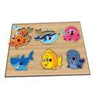 Quebra Cabeça Pinos Animais Aquáticos Brinquedo Educativo Quebra Cabeça Pinos Animais Aquáticos Brinquedo Educativo
