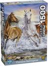 Quebra Cabeça Puzzle 1500 peças Cavalos Selvagens