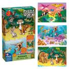 Quebra Cabeça Puzzle 3 em 1 Animais Terra, Céu e Mar 12-20-30 Peças - Grow Quebra Cabeça Puzzle 3 em 1 Animais Terra, Céu e Mar 12-20-30 Peças - Grow