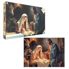 Quebra Cabeça Puzzle 500 peças Nascimento de Jesus Religião Deus Brinquedo Animais