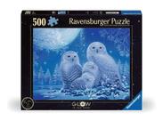 Quebra-cabeça Ravensburger Corujas ao Luar 500 peças Brilha no Escuro