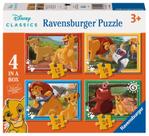 Quebra-cabeça Ravensburger O Rei Leão 3 anos+4 quebra-cabeças de 72 peças