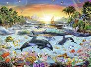 Quebra-cabeça Ravensburger Orca Paradise 200 peças para crianças
