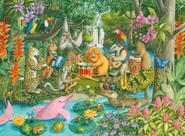 Quebra-cabeça Ravensburger Rainforest River Band 100 unidades