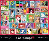 Quebra-cabeça Remarks Cat Stamps Collage 500 peças