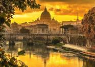 Quebra-cabeça Schmidt Golden Light over Rome 1000 peças