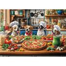 Quebra-cabeça TangMosaic Funny Dog Pizza 1000 peças