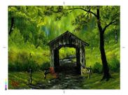 Quebra-cabeça Toynk Bob Ross Covered Bridge Nature 1000 unidades