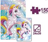 Quebra Cabeça Unicórnio Rainbow - Infantil Com 150 Peças