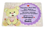 Quebra-Cabeça Ursinha Princesa Batizado Bebê Madrinha Dinda Quebra-Cabeça Ursinha Princesa Batizado Bebê Madrinha Dinda