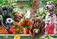 Quebra-cabeça Vermont Christmas Company Garden Puppies 100 unidades Quebra-cabeça Vermont Christmas Company Garden Puppies 100 unidades