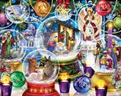 Quebra-cabeça Vermont Christmas Nativity Snow Globes 1000 unidades