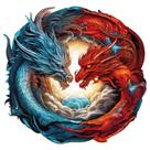 Quebra-cabeça WOODBESTS Yin-Yang Dragon 200 unidades 29x28cm