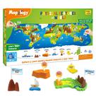 Quebra-cabeças 3D Imagimake Mapology Características físicas Mapa mundial