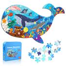 Quebra-cabeças AivaToba Whale 108 peças para crianças de 4 a 8 anos Quebra-cabeças AivaToba Whale 108 peças para crianças de 4 a 8 anos