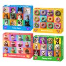 Quebra-cabeças Ciesa 100 peças para crianças de 4 a 10 anos, cães, gatos, cupcakes