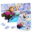 Quebra-cabeças para crianças de 4 a 8 anos, quebra-cabeças infantis em uma caixa de metal, quebra-cabeças pequenos Winter Princess Snowman, quebra-cabeça educacional para crianças e meninos e meninas embalado em caixa de lata, 60 peças