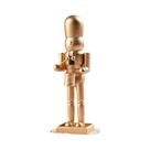 Quebra-Nozes De Madeira Dourado Artesanal: Boneco Soldado Para Decoração De Natal, Casa E Escritório