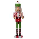 Quebra Nozes Soldado Decoração de Natal Doceiro em madeira 38 cm