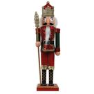 Quebra Nozes Vermelho e Verde Decorativo com Cetro 40cm Natal - Magizi
